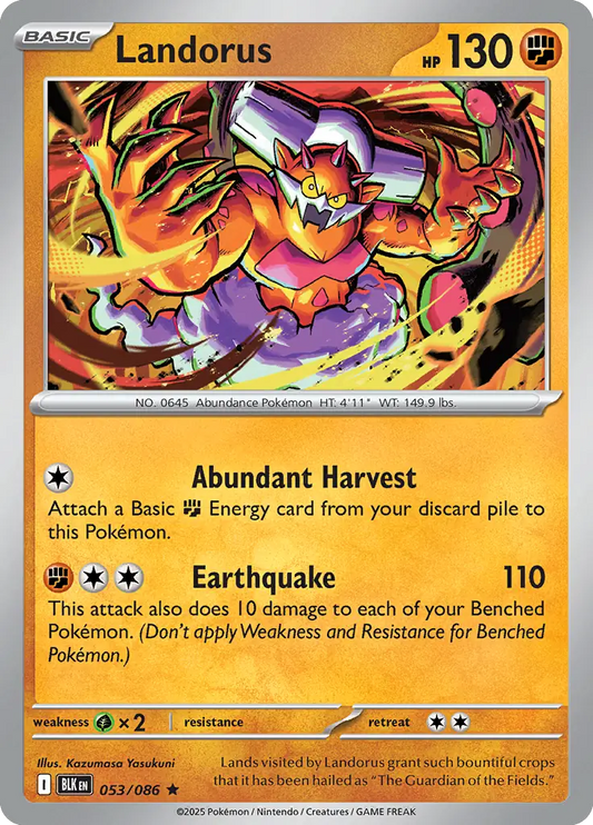 Landorus Holo Rare 053 - Black Bolt Pokesingles
