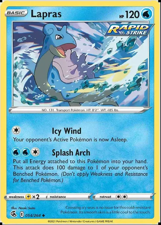 Lapras 054, Fusion Strike | Sword & Shield, , 2.00 kr, Pokesingles. Kjøp pokemon kort til lave priser hos oss.