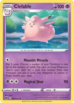 Clefable 054, Brilliant Stars | Sword & Shield, , 0.00 kr, Pokesingles. Kjøp pokemon kort til lave priser hos oss.
