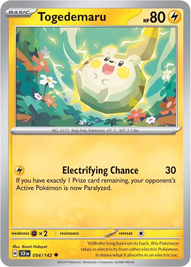 Togedemaru 054 - Stellar Crown Pokesingles