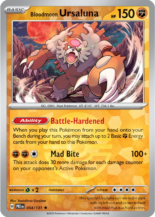 Bloodmoon Ursaluna Poke ball Holo 54 - Prismatic Evolutions Pokesingles