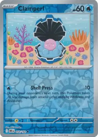 Clamperl Reverse Holo 054 - Destined Rivals Pokesingles