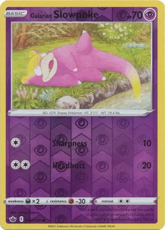 Galarian Slowpoke Reverse Holo 054