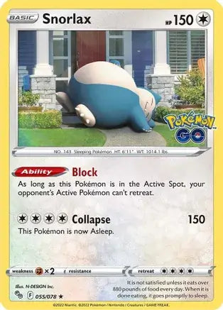 55 Snorlax Holo Rare, Pokemon Go | Sword & Shield, holo, 7.00 kr, Pokesingles. Kjøp pokemon kort til lave priser hos oss.
