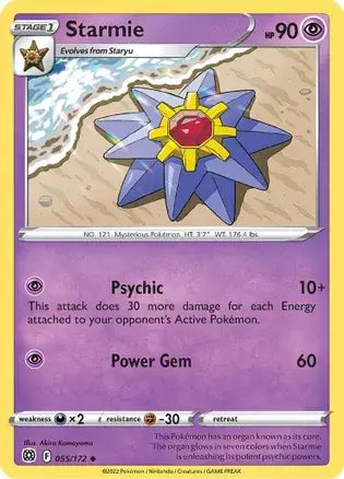 Starmie 055, Brilliant Stars | Sword & Shield, , 0.00 kr, Pokesingles. Kjøp pokemon kort til lave priser hos oss.
