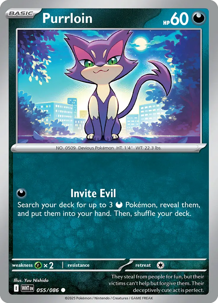 Purrloin 055 - White Flare Pokesingles