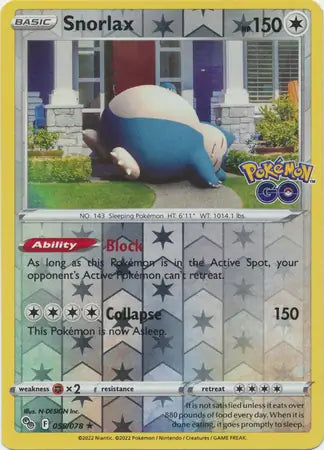 55 Snorlax Reverse Holo, Pokemon Go | Sword & Shield, rare, 12.00 kr, Pokesingles. Kjøp pokemon kort til lave priser hos oss.