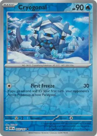 Cryogonal Reverse Holo 055, Obsidian Flames | Scarlet & Violet, , 4.00 kr, Pokesingles. Kjøp pokemon kort til lave priser hos oss.