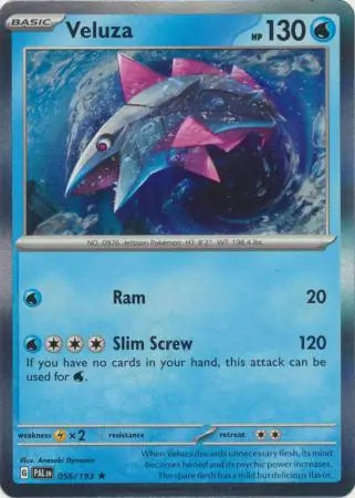 Veluza 056 - Paldea Evolved, Paldea Evolved | Scarlet & Violet, , 5.00 kr, Pokesingles. Kjøp pokemon kort til lave priser hos oss.