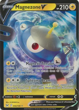 Magnezone V 056, Lost Origin | Sword & Shield, , 0.00 kr, Pokesingles. Kjøp pokemon kort til lave priser hos oss.