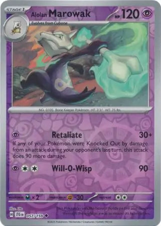 Alolan Marowak Reverse Holo 057 - Journey Together Pokesingles