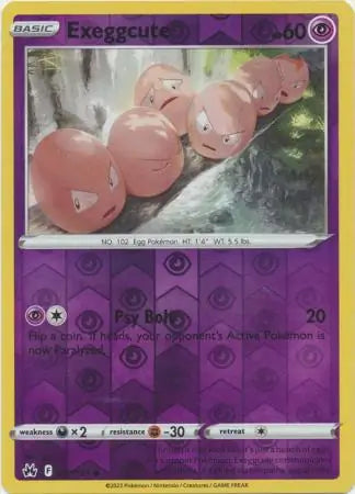 Exeggcute Reverse Holo 057, Crown Zenith | Sword & Shield, , 0.00 kr, Pokesingles. Kjøp pokemon kort til lave priser hos oss.