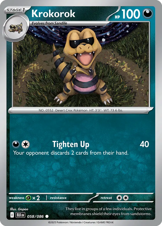 Krokorok 058 - Black Bolt Pokesingles