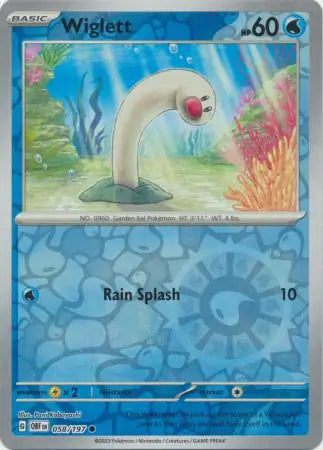 Wiglett Reverse Holo 058, Obsidian Flames | Scarlet & Violet, , 4.00 kr, Pokesingles. Kjøp pokemon kort til lave priser hos oss.