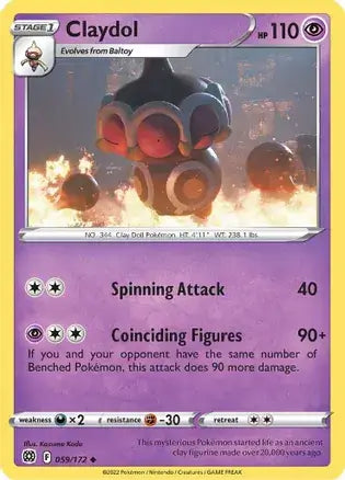Claydol 059, Brilliant Stars | Sword & Shield, , 0.00 kr, Pokesingles. Kjøp pokemon kort til lave priser hos oss.