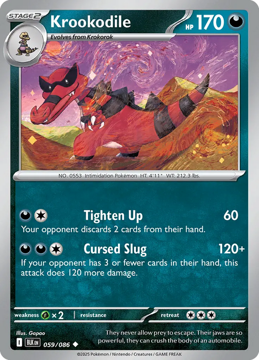 Krookodile 059 - Black Bolt Pokesingles