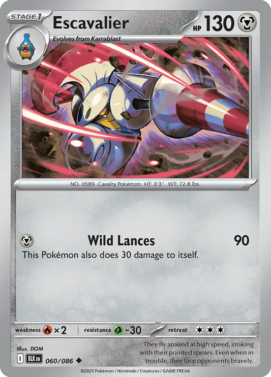 Escavalier 060 - Black Bolt Pokesingles