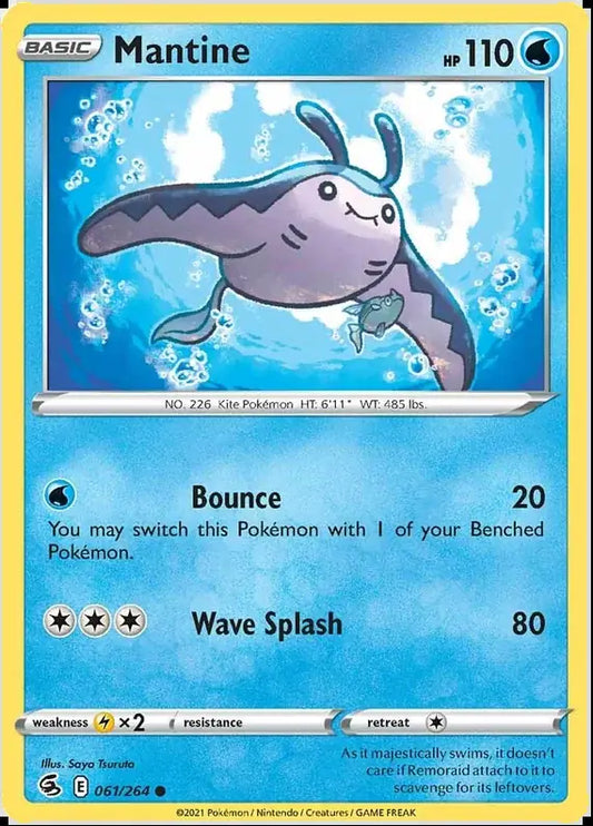 Mantine 061, Fusion Strike | Sword & Shield, , 2.00 kr, Pokesingles. Kjøp pokemon kort til lave priser hos oss.