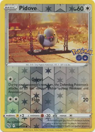 61 Pidove Reverse Holo, Pokemon Go | Sword & Shield, , 4.00 kr, Pokesingles. Kjøp pokemon kort til lave priser hos oss.