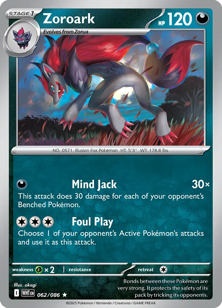 Zoroark 062 - White Flare Pokesingles
