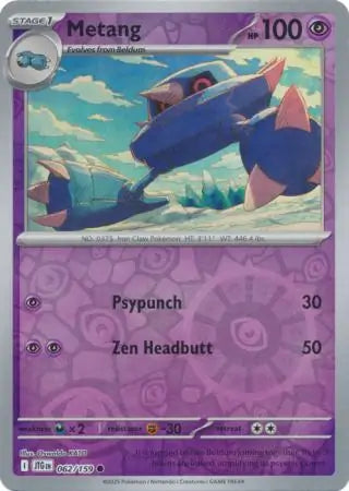 Metang Reverse Holo 062 - Journey Together Pokesingles