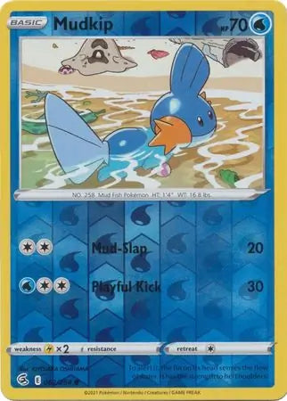 Mudkip Reverse Holo 062, Fusion Strike | Sword & Shield, , 2.00 kr, Pokesingles. Kjøp pokemon kort til lave priser hos oss.