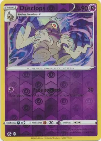 Dusclops Reverse Holo 063, Crown Zenith | Sword & Shield, , 0.00 kr, Pokesingles. Kjøp pokemon kort til lave priser hos oss.