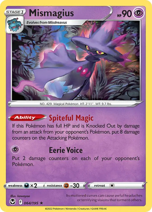 Mismagius 064, Silver Tempest | Sword & Shield, , 0.00 kr, Pokesingles. Kjøp pokemon kort til lave priser hos oss.