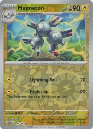 064 Magneton - Reverse Holo, Scarlet & Violet Base, , 4.00 kr, Pokesingles. Kjøp pokemon kort til lave priser hos oss.