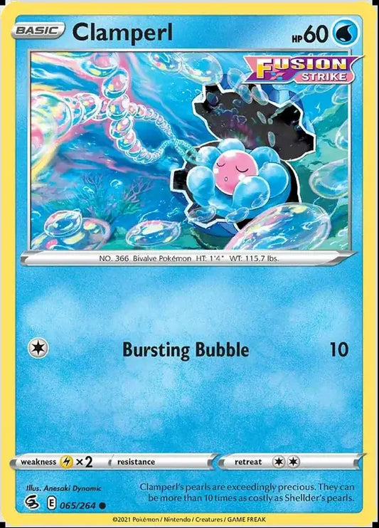Clamperl 065, Fusion Strike | Sword & Shield, , 2.00 kr, Pokesingles. Kjøp pokemon kort til lave priser hos oss.