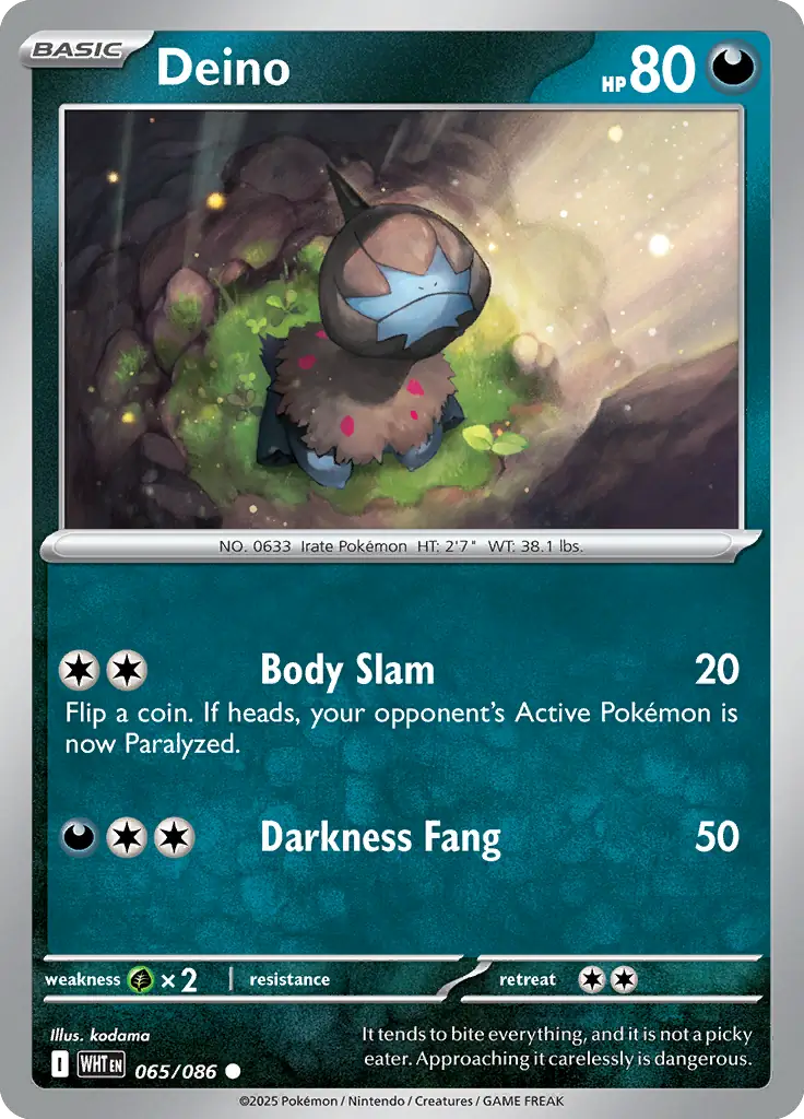 Deino 065 - White Flare Pokesingles