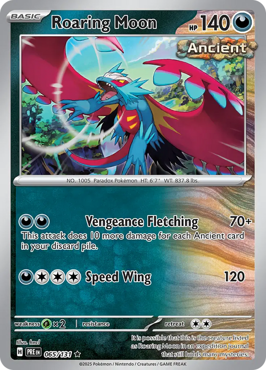 Roaring Moon Holo Rare 065 - Prismatic Evolutions Pokesingles