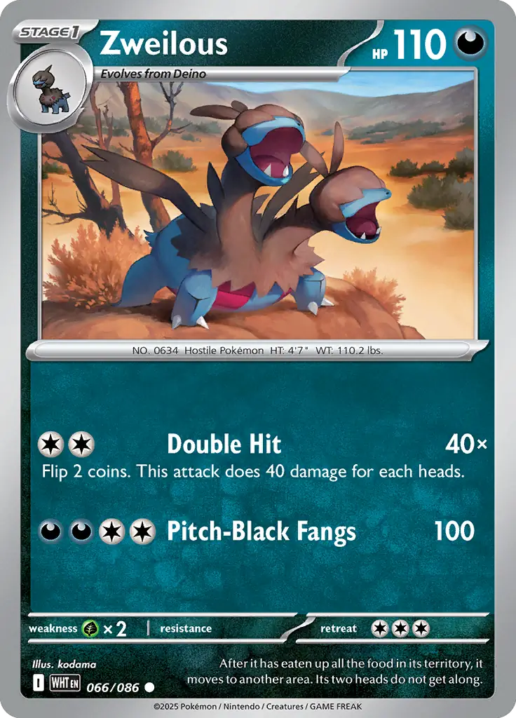 Zweilous 066 - White Flare Pokesingles