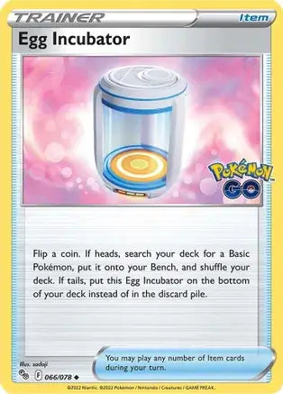 66 Egg Incubator, Pokemon Go | Sword & Shield, nonholo, 2.00 kr, Pokesingles. Kjøp pokemon kort til lave priser hos oss.