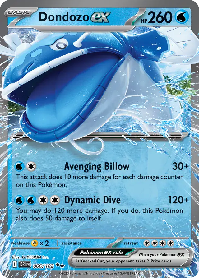 Dondozo ex 066 - Destined Rivals Pokesingles