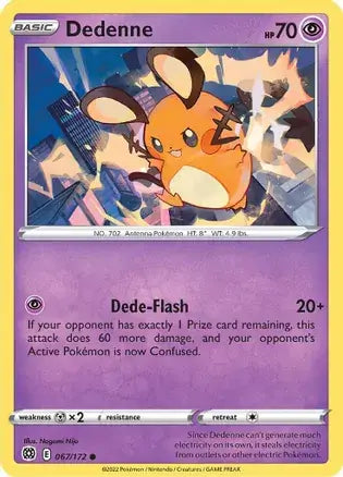 Dedenne 067, Brilliant Stars | Sword & Shield, , 0.00 kr, Pokesingles. Kjøp pokemon kort til lave priser hos oss.