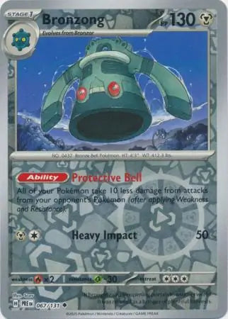 Bronzong Reverse Holo 067 Pokesingles