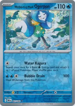 Wellspring Mask Ogerpon Reverse Holo 067 - Destined Rivals Pokesingles