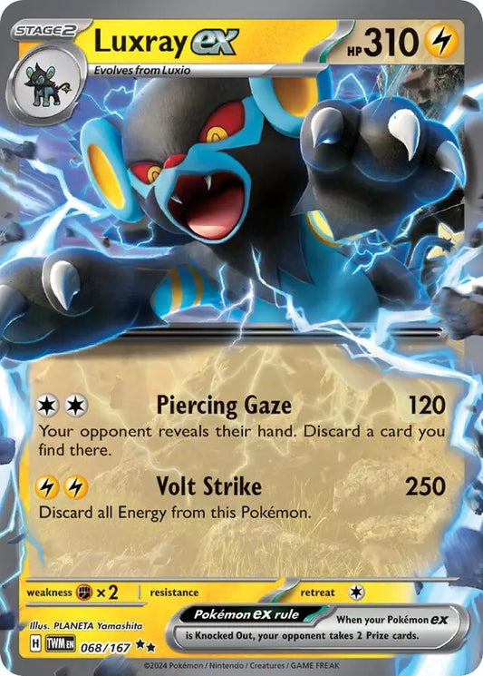 Luxray ex 068, Twilight Masquerade | Scarlet & Violet, , 17.00 kr, Pokesingles. Kjøp pokemon kort til lave priser hos oss.