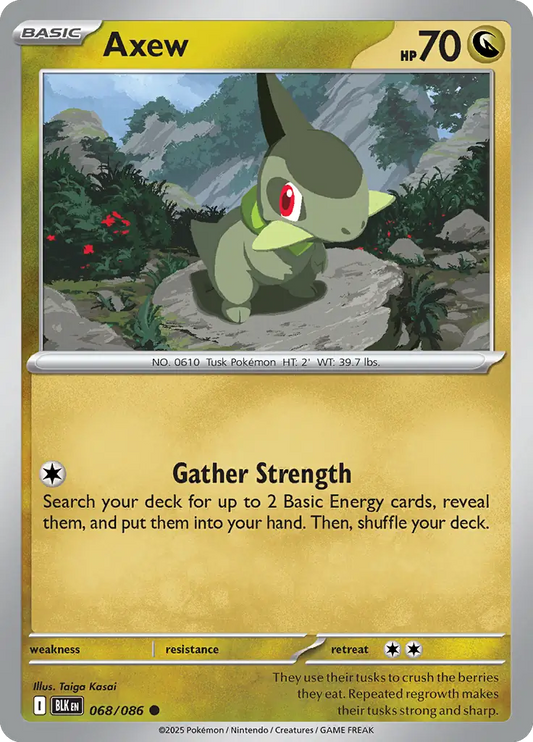 Axew 068 - Black Bolt Pokesingles