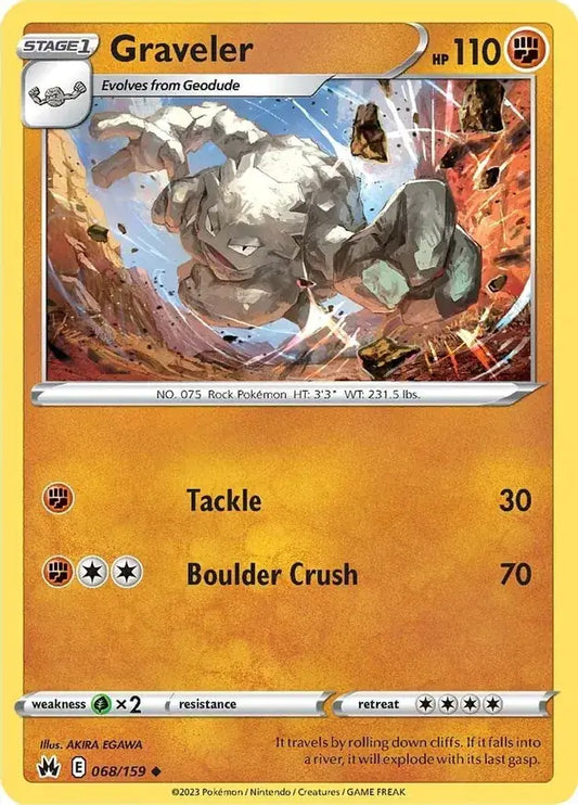 Graveler 068, Crown Zenith | Sword & Shield, , 0.00 kr, Pokesingles. Kjøp pokemon kort til lave priser hos oss.
