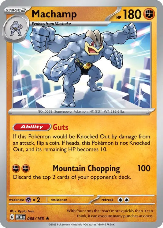 068 Machamp - Holo Rare, 151 | Scarlet & Violet, holo, 4.00 kr, Pokesingles. Kjøp pokemon kort til lave priser hos oss.