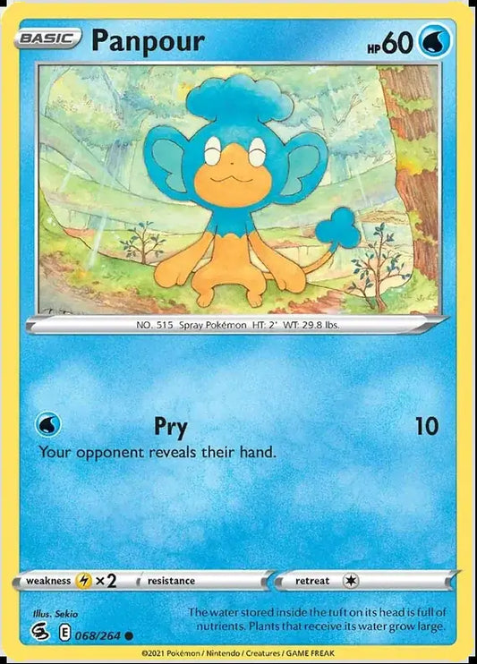 Panpour 068, Fusion Strike | Sword & Shield, , 2.00 kr, Pokesingles. Kjøp pokemon kort til lave priser hos oss.