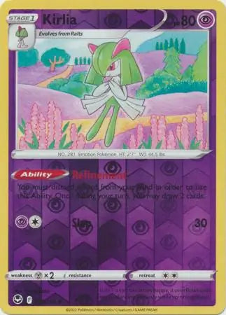 Kirlia Reverse Holo 068, Silver Tempest | Sword & Shield, , 0.00 kr, Pokesingles. Kjøp pokemon kort til lave priser hos oss.