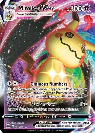 Mimikyu VMAX 069, Brilliant Stars | Sword & Shield, v, 0.00 kr, Pokesingles. Kjøp pokemon kort til lave priser hos oss.