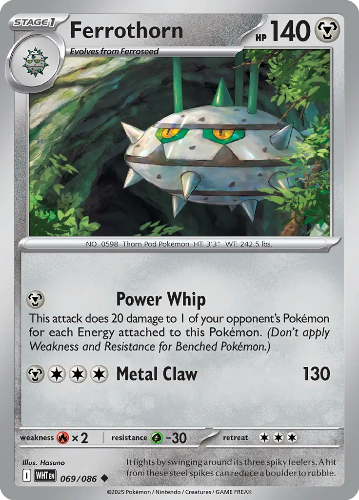 Ferrothorn 069 - White Flare Pokesingles