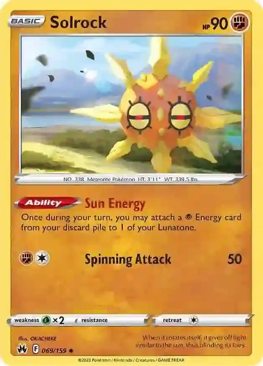 Solrock 069, Crown Zenith | Sword & Shield, , 0.00 kr, Pokesingles. Kjøp pokemon kort til lave priser hos oss.