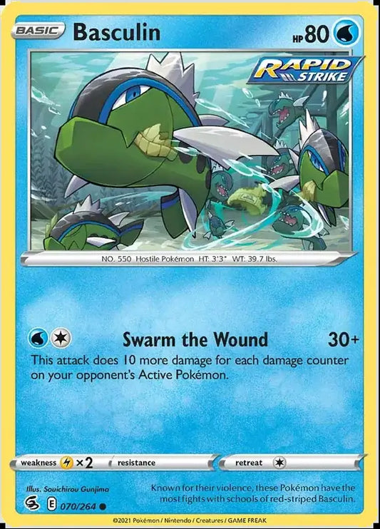 Basculin 070, Fusion Strike | Sword & Shield, , 2.00 kr, Pokesingles. Kjøp pokemon kort til lave priser hos oss.