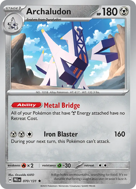 Archaludon Holo Rare 070 - Prismatic Evolutions Pokesingles