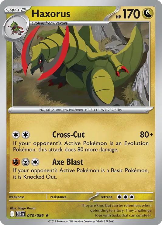 Haxorus 070 - Black Bolt Pokesingles
